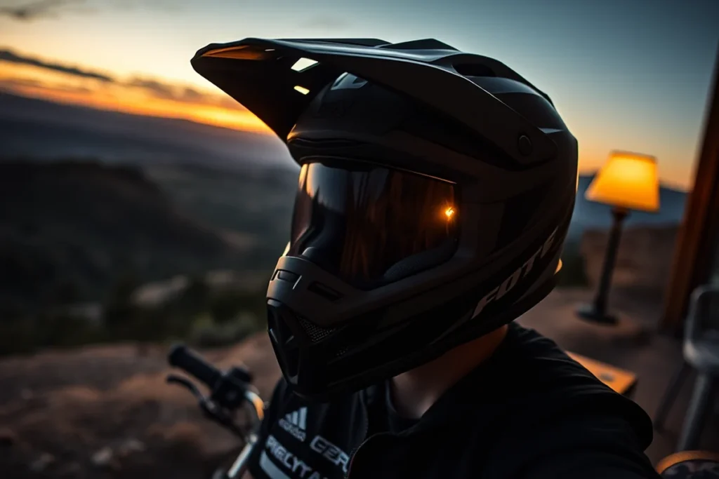 A Dirt Bike Helmet
